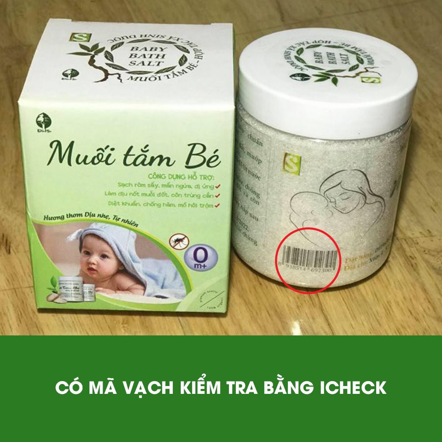 Muối tắm lá bé hết rôm sảy, mẫn ngứa (SP của Độc Mộc 100% nguyên liệu tự nhiên)