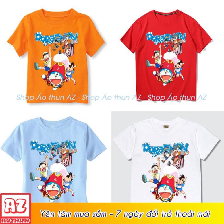 SALE SỐC Áo thun Doremon trẻ em màu trắng đỏ cam xanh biển - Doraemon M2585 giá tốt nhât
