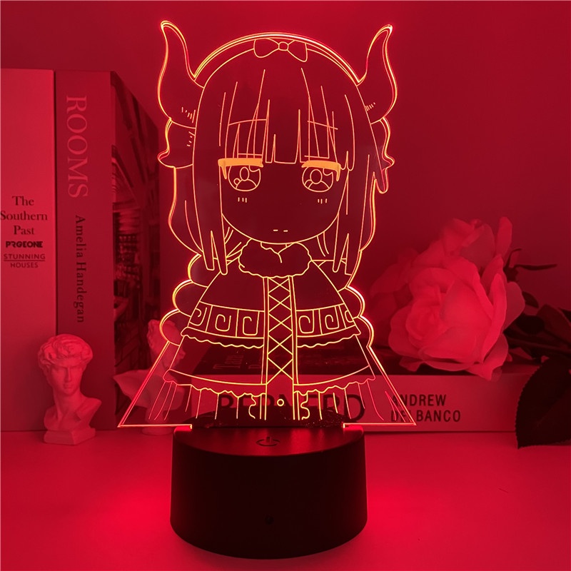 Đèn ngủ led 3D hình nhân vật Anime Kobayashi Dragon Maid độc đáo