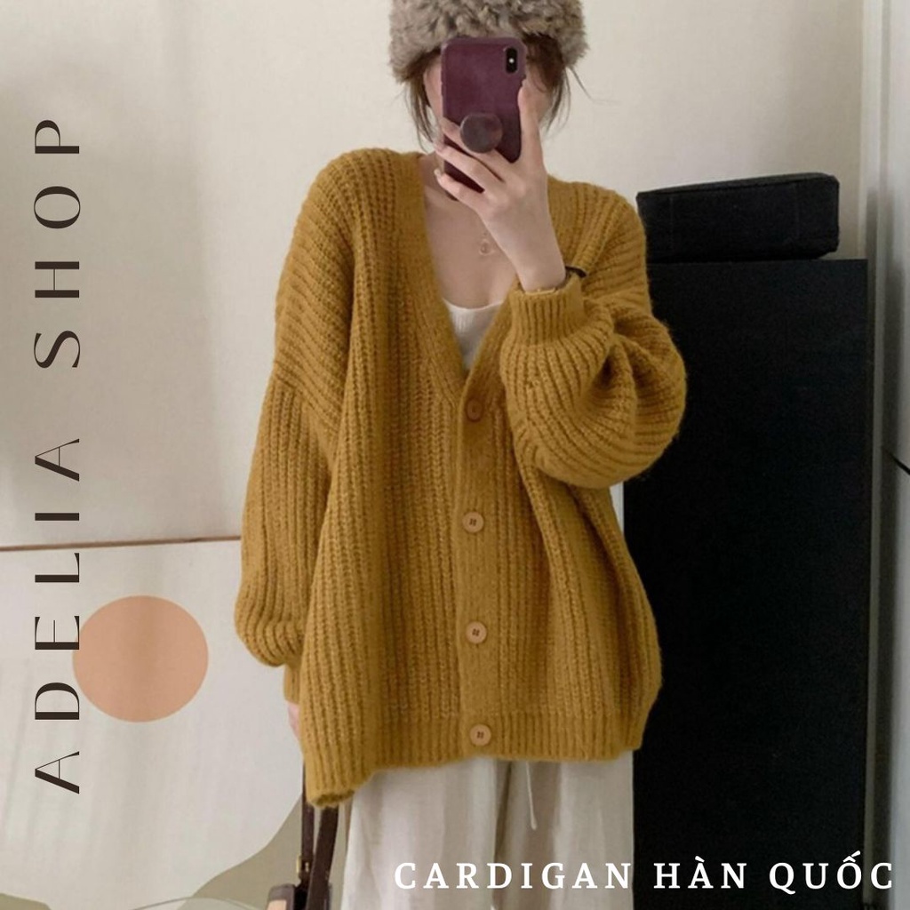 Cardigan Hàn Quốc | Áo Len Cardigan Mẫu Mới 2022 Chất Dày Dặn Dáng Rộng Nhiều Màu Hàn Quốc, Hàng Quảng Châu