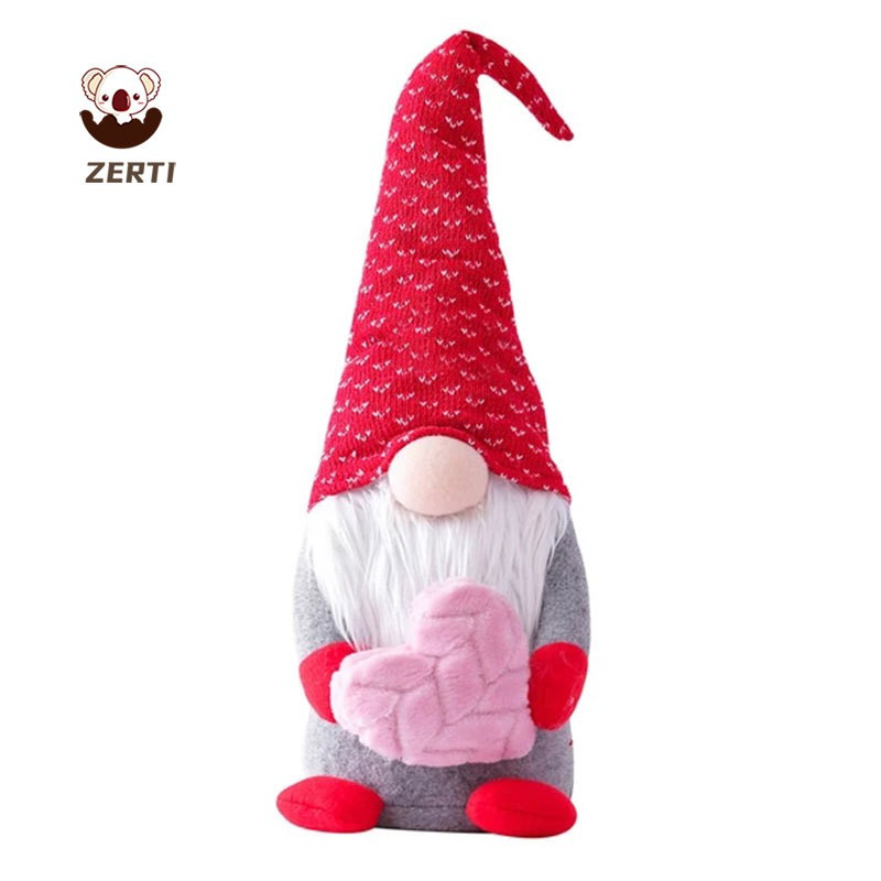 Zerti Handcrafted Plush Gnome Dolls Family For Valentine's Day Confession Gift Party Home Decorative Doll