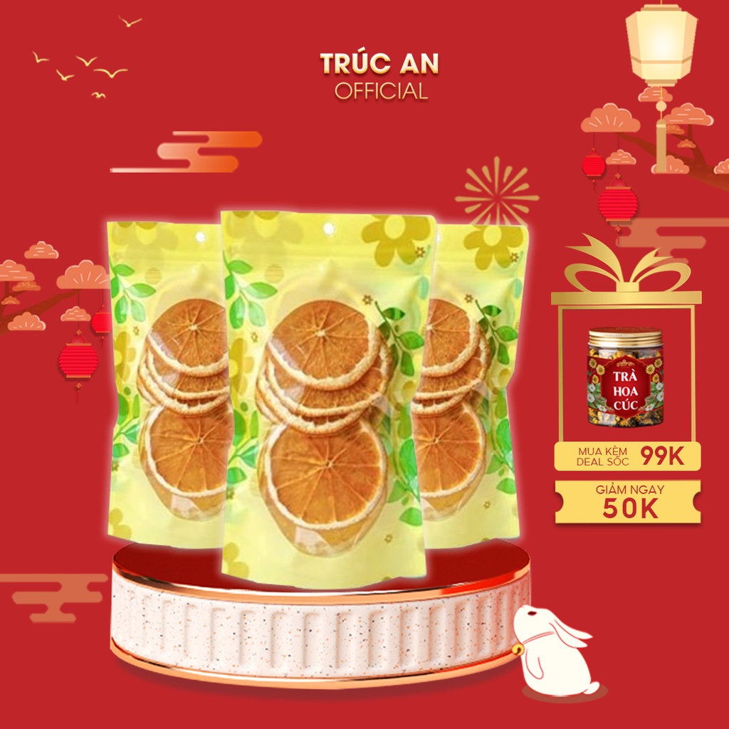 Trà cam sấy lạnh cắt lát thương hiệu Saffron Việt Nam gói 30gr