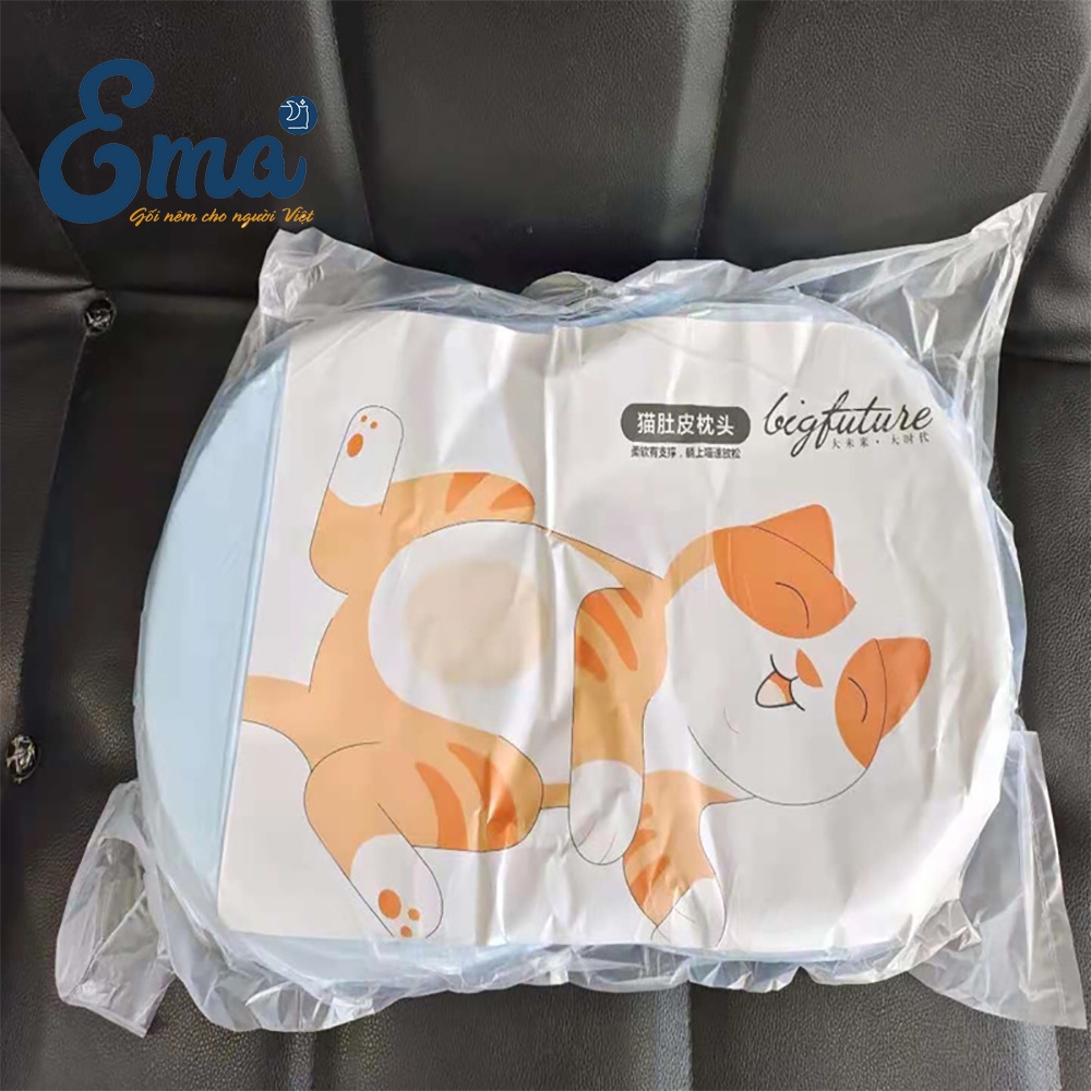 Gối đầu cao su non cho người lớn EMA - Kích thước 50x30x9cm - Êm ái - Thoải mái - Phong cách trẻ trung