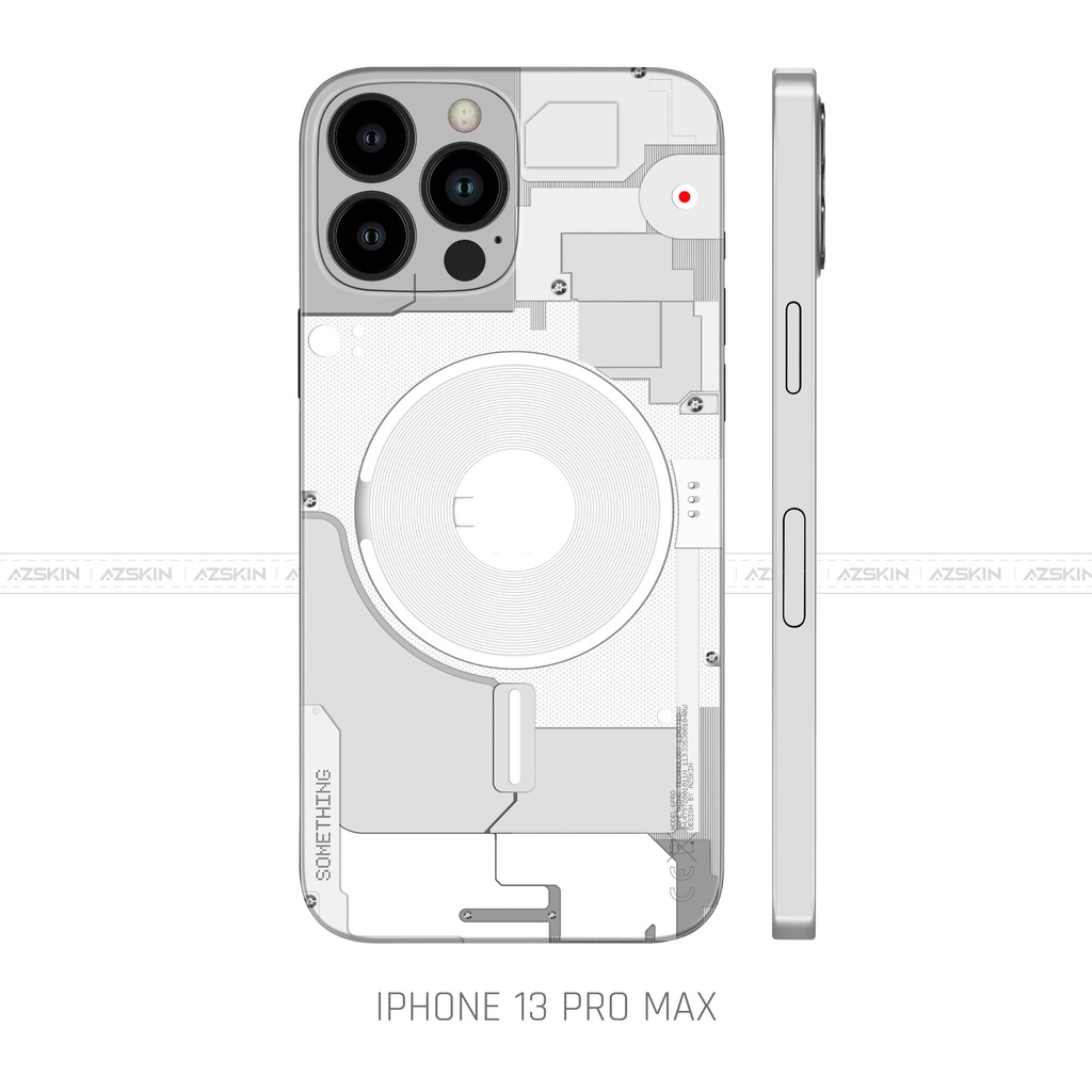 Miếng Dán Skin Nothing/Something Trắng Cho Mọi IPhone | Chất Liệu Film Chính Hãng, Bền Màu, Dán Full Lưng Viền Máy