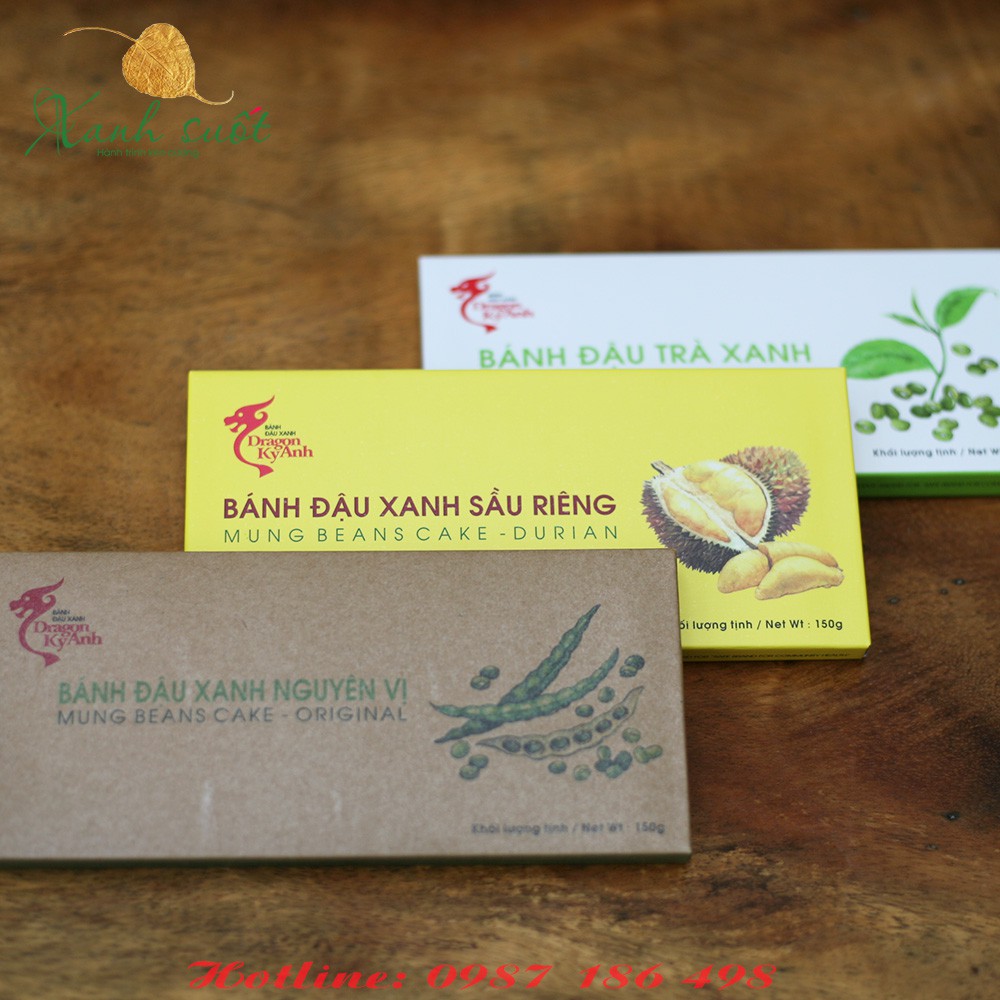 [Dragon Kỳ Anh] Combo 3 Bánh đậu xanh đặc sản Rồng Vàng Kỳ Anh