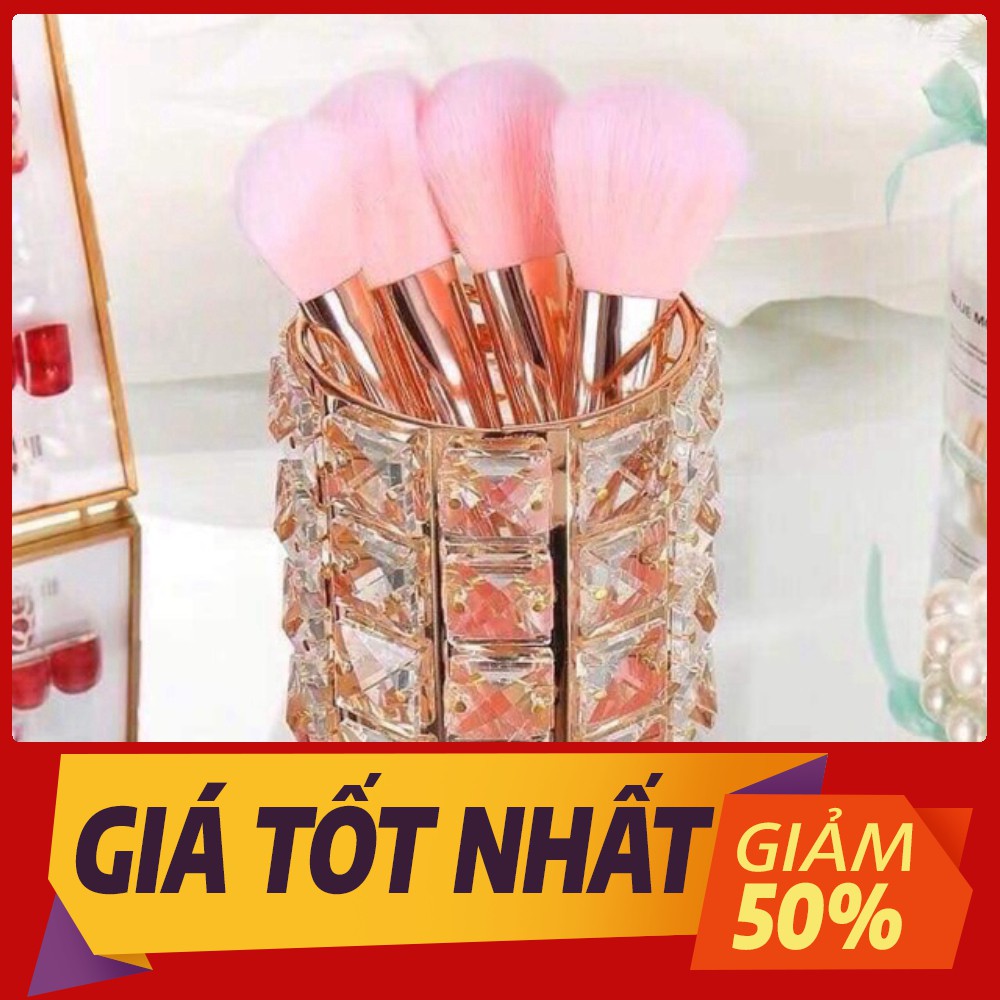 [Sale toàn shop] Lọ đựng cọ trang điểm pha lê