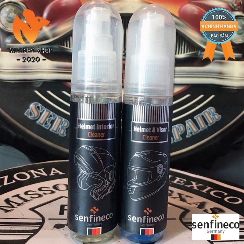 Senfineco 9912 - Bộ Vệ Sinh Kính Nón Bảo Hiểm Senfineco Helmet Interior Cleaner / Helmet&Visor 50ml