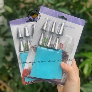 BỘ 6 ĐUI + TÚI BẮT KEM + VAN CHỐT [trang trí bánh kem]