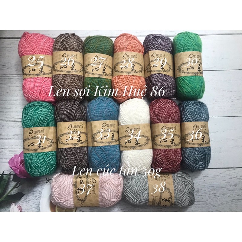 Len cúc tần ( từ màu 21 đến màu 38)