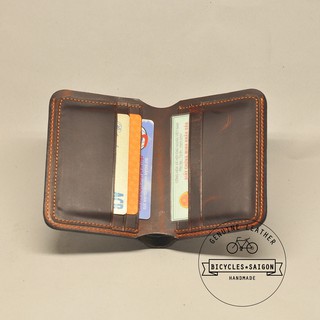Ví nam đứng da bò thật 100% da pullup cao cấp