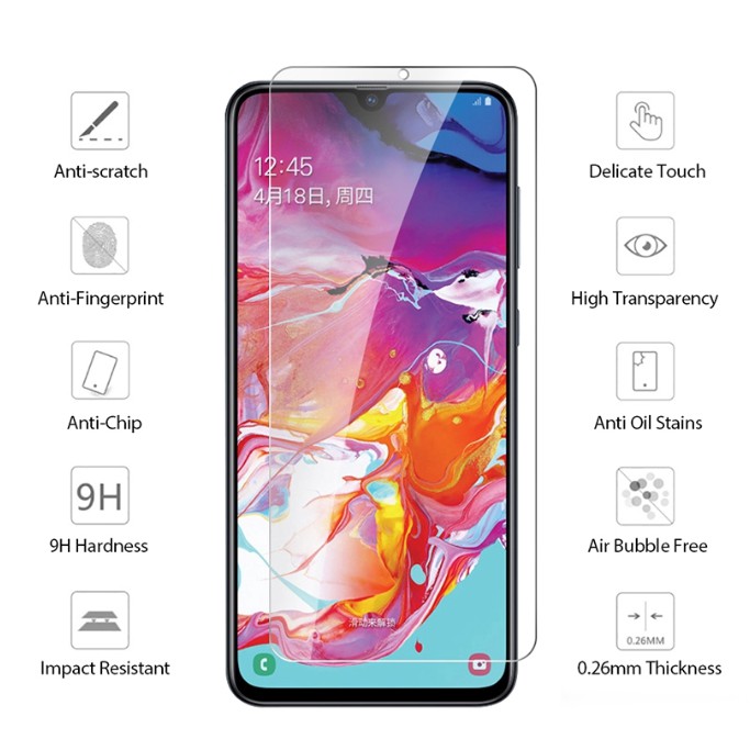 Kính Cường Lực 3 Trong 1 Cho Samsung Galaxy A90 5g A91 A01 A21 M21 / M30S A51 A71 A70S A50S M01 Core M12 Hd