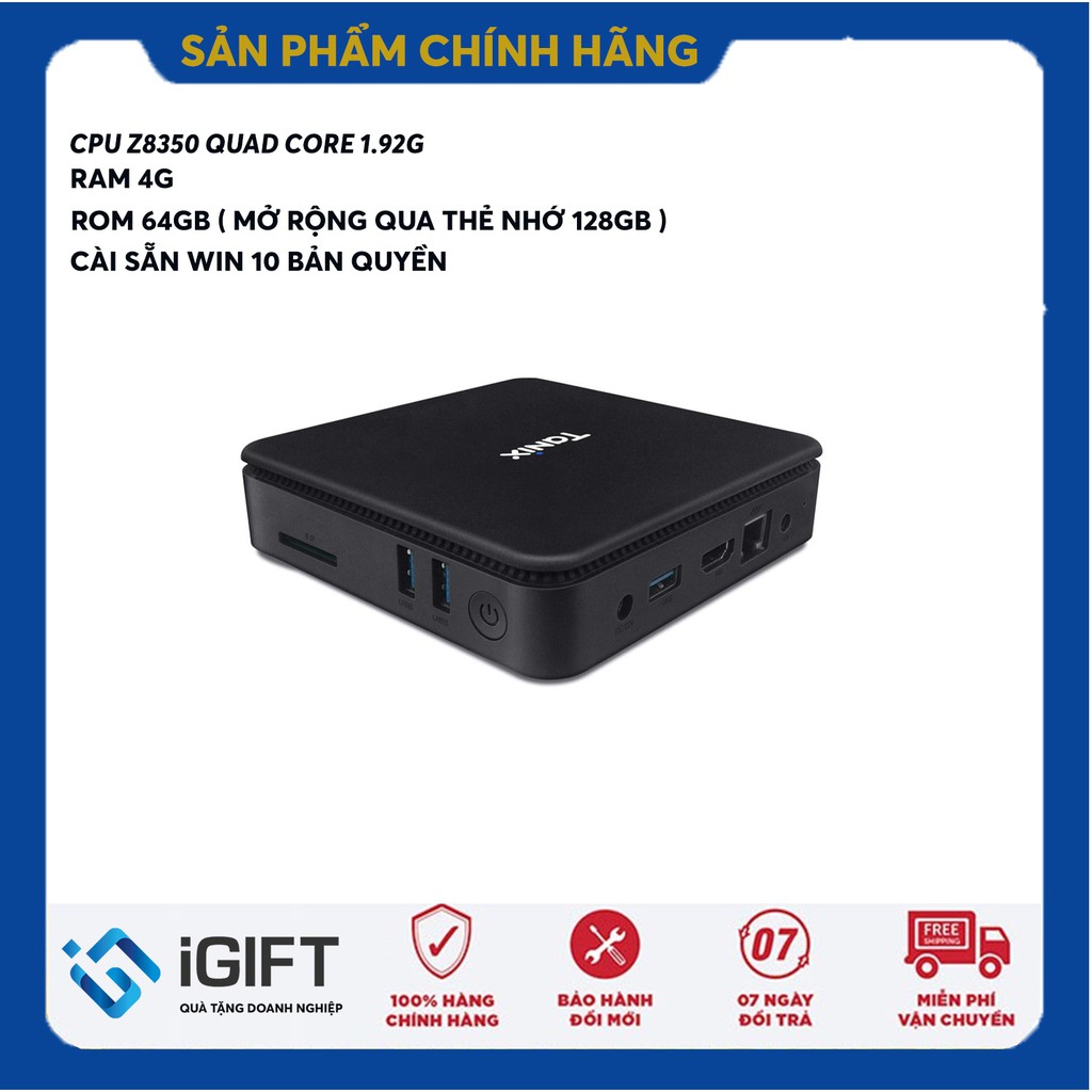 Máy vi tính để bàn Mini PC Tanix TX85 Intel Quad Core Z8350 on board,4G DDR3L on board, 64G/ Cài sẵn win10 | BigBuy360 - bigbuy360.vn