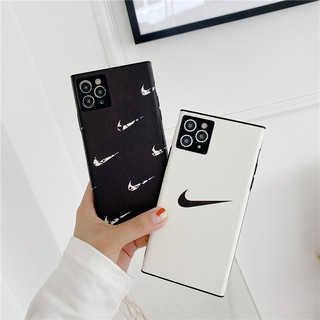 Ốp lưng iPhone 11 Pro Max / iPhone12 / iPhone X / iPhone 7 Plus / iPhone 8 / iPhone 6 đen trắng hộp đựng điện thoại TPU vuông tiêu chuẩn