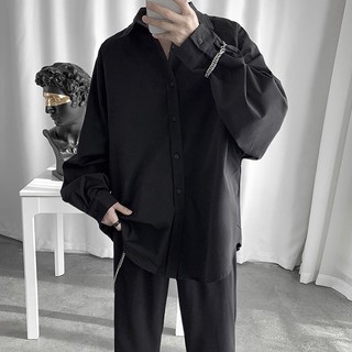 < FREESHIP > Sơmi Đen Vải Lụa [ Form UNISEX ]