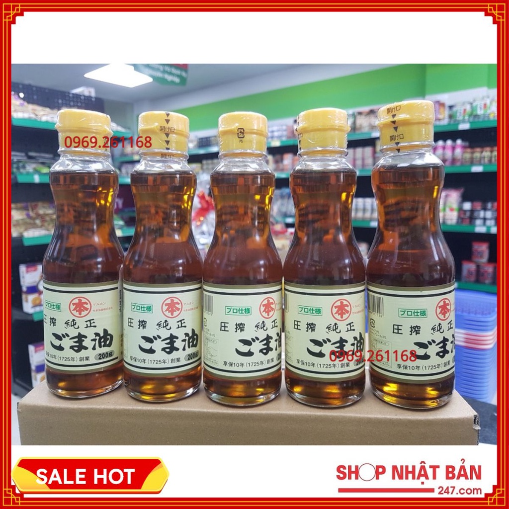 Dầu mè nguyên chất Maruhon 200g - [ Hàng nội địa Nhật ]