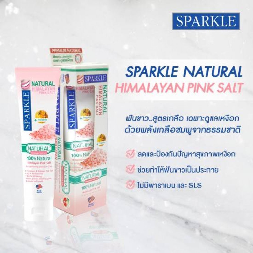Kem Đánh Răng Bảo Vệ Nướu Sparkle Muối Hồng Thái Lan 100g