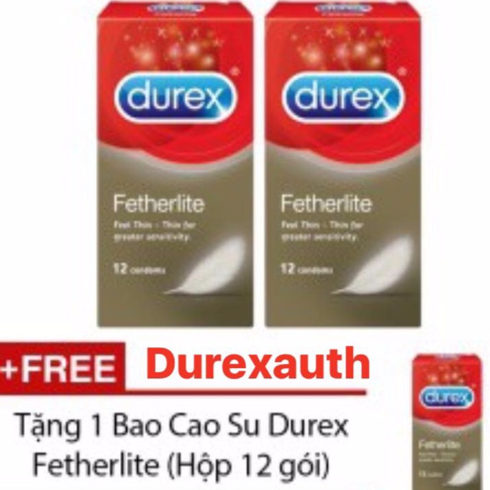 [Deal Hot] Mua 2 tặng 1 Bcs Durex Fetherlite ( 12 Bao/ Hộp)
