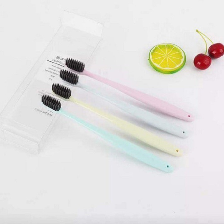 (Hộp 4 chiếc) BÀN CHẢI ĐÁNH RĂNG CÔNG NGHÊ THAN NANO XUẤT NHẬT, THÍCH HỢP CHO RĂNG MẪN CẢM