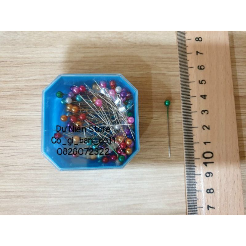 Hộp 100 Cây Kim Ghim Định Vị Đủ Loại.