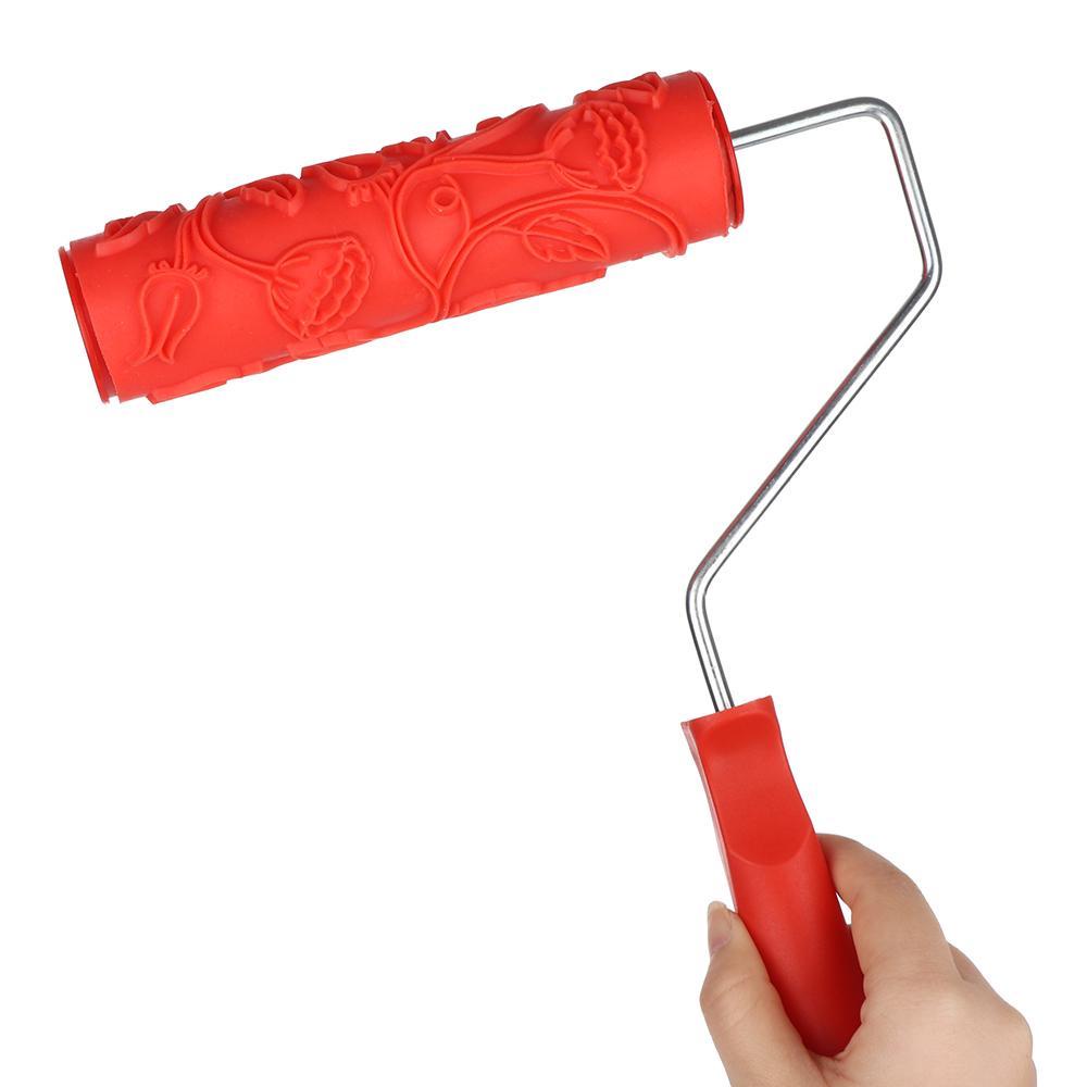 Con Lăn Sơn Tường Màu Đỏ Mềm Mại Tiện Dụng Cho Gia Đình