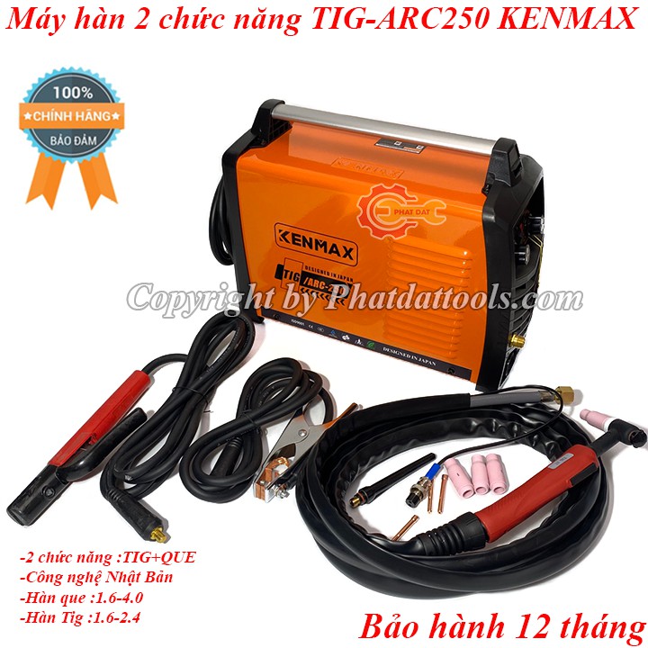 Máy hàn TIG/ARC-250 KENMAX 2 chức năng-Hàn inox,hàn que-Bảo Hành 12 tháng-Chính hãng Nhật Bản