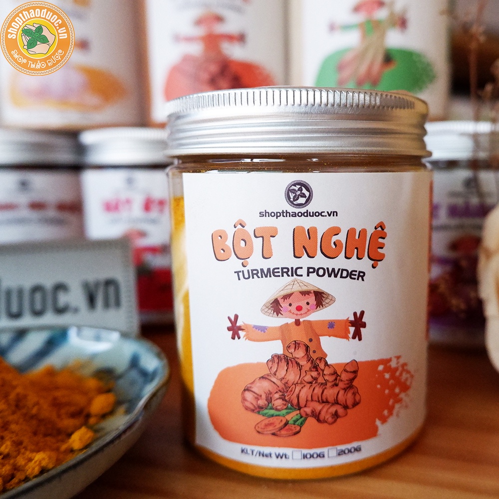 Bột Nghệ Vàng Shop Thảo Dược Hũ 100G - Bột Nghệ Vàng Gia Vị Hữu Cơ Cao Cấp