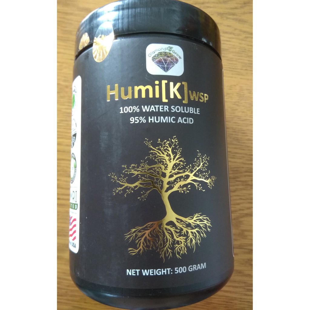 Phân bón sinh học HUMI [K] wsp - 95% HUMIC ACID - Chai 500 gram