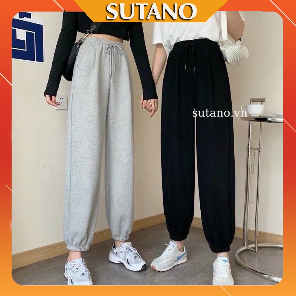 Quần nỉ jogger nữ-quần bom bo chun nỉ da cá cao cấp cạp chun co giãn Q470 SUTANO | WebRaoVat - webraovat.net.vn