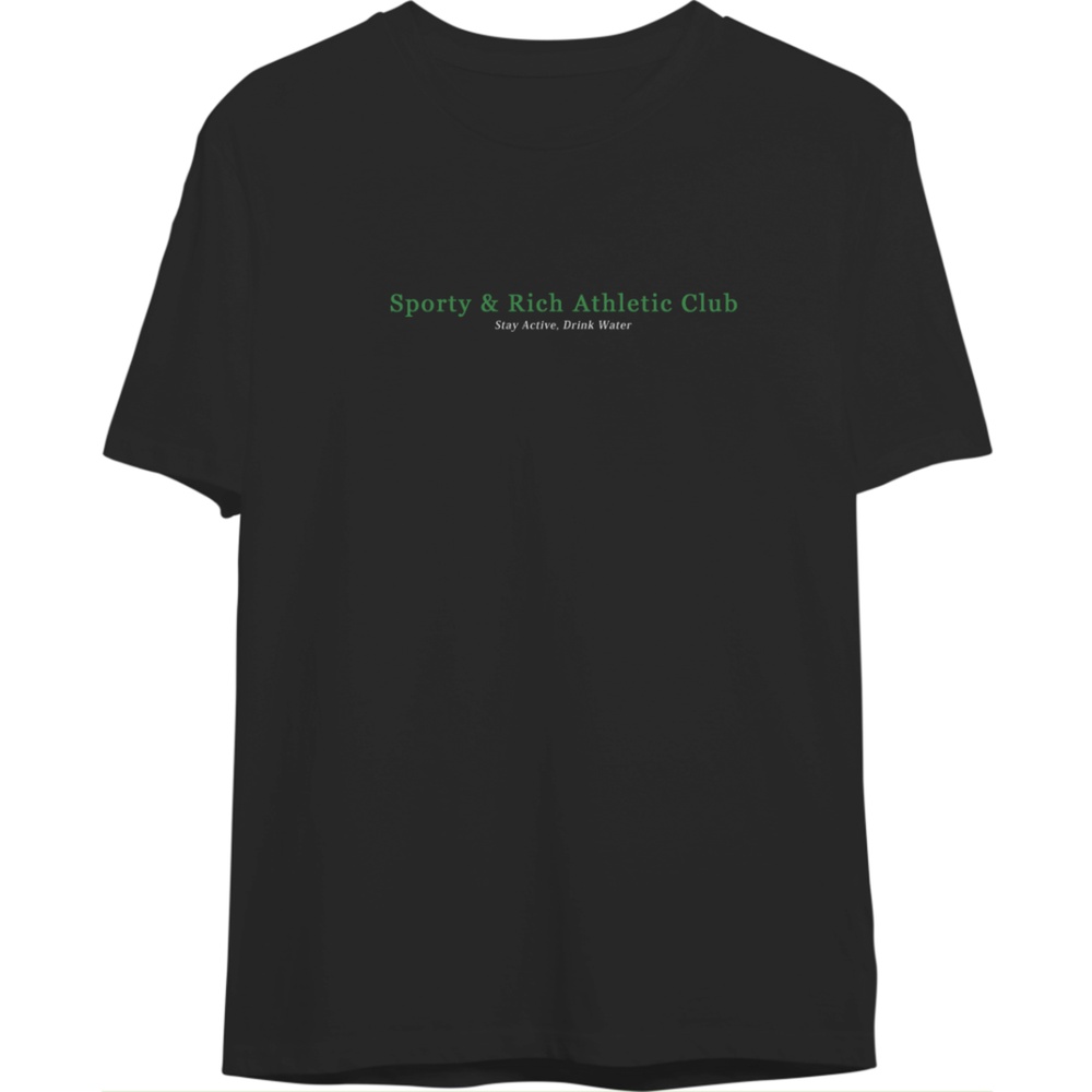 Áo thun cotton unisex Sporty & Rich Athletic Club