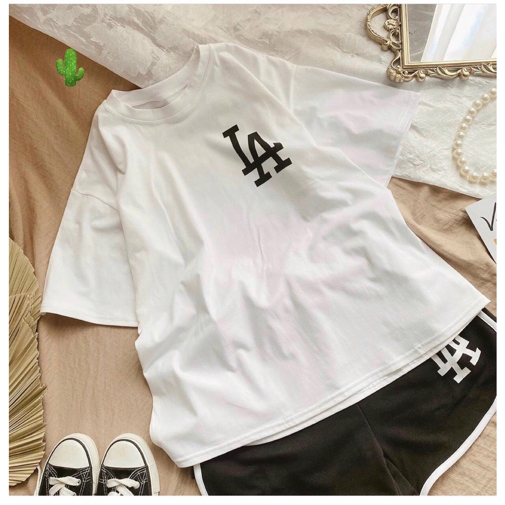 set bộ áo thun form rộng quần đùi in chữ cá tính pc