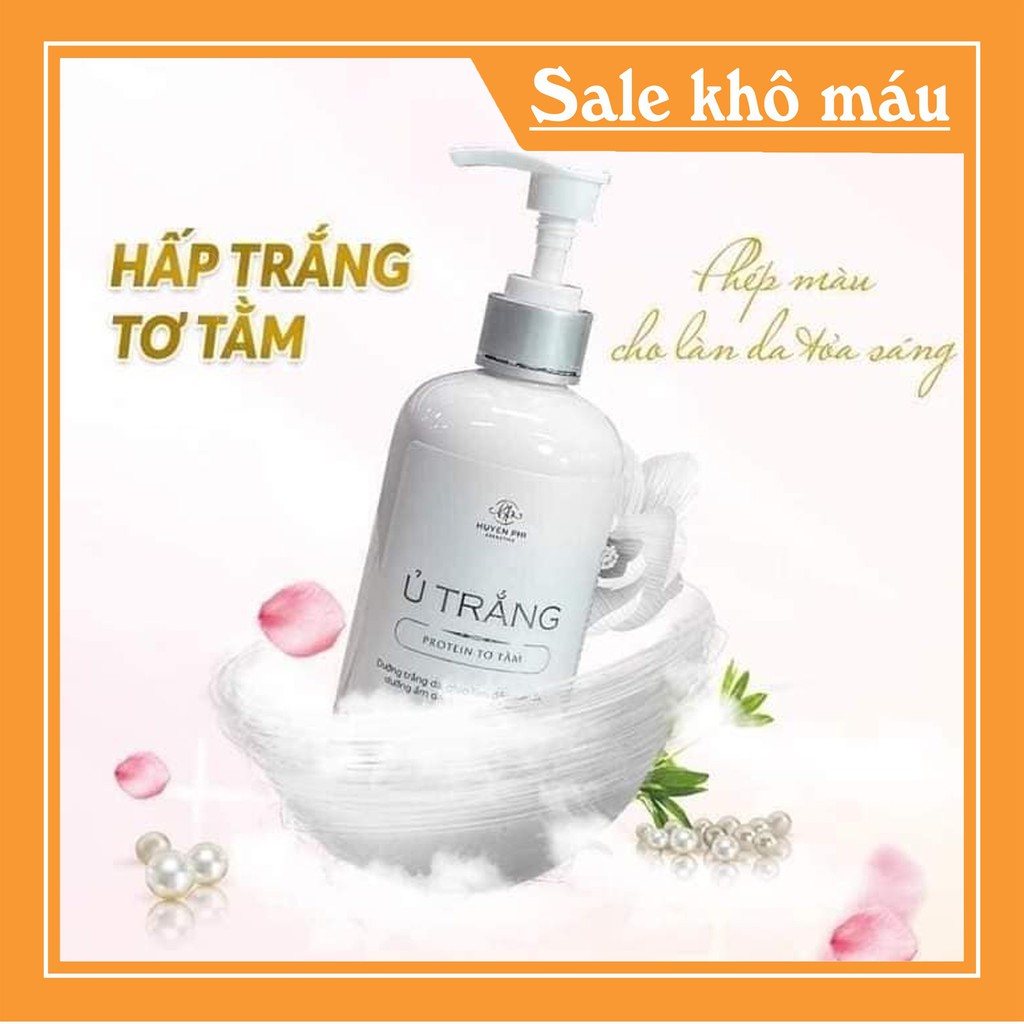 Ủ Trắng Tơ Tằm Huyền Phi - Hấp Trắng Tươi Tơ Tằm Protein cho làn da trắng sáng,cung cấp dưỡng chất chống lão hóa