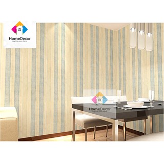 5M Giấy Dán Tường - Sọc Xanh Vang Nhat