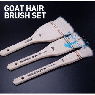 Bộ 3 cọ bản lông dê mont marte - studio goat hair brush set 3pce - bmhs1003