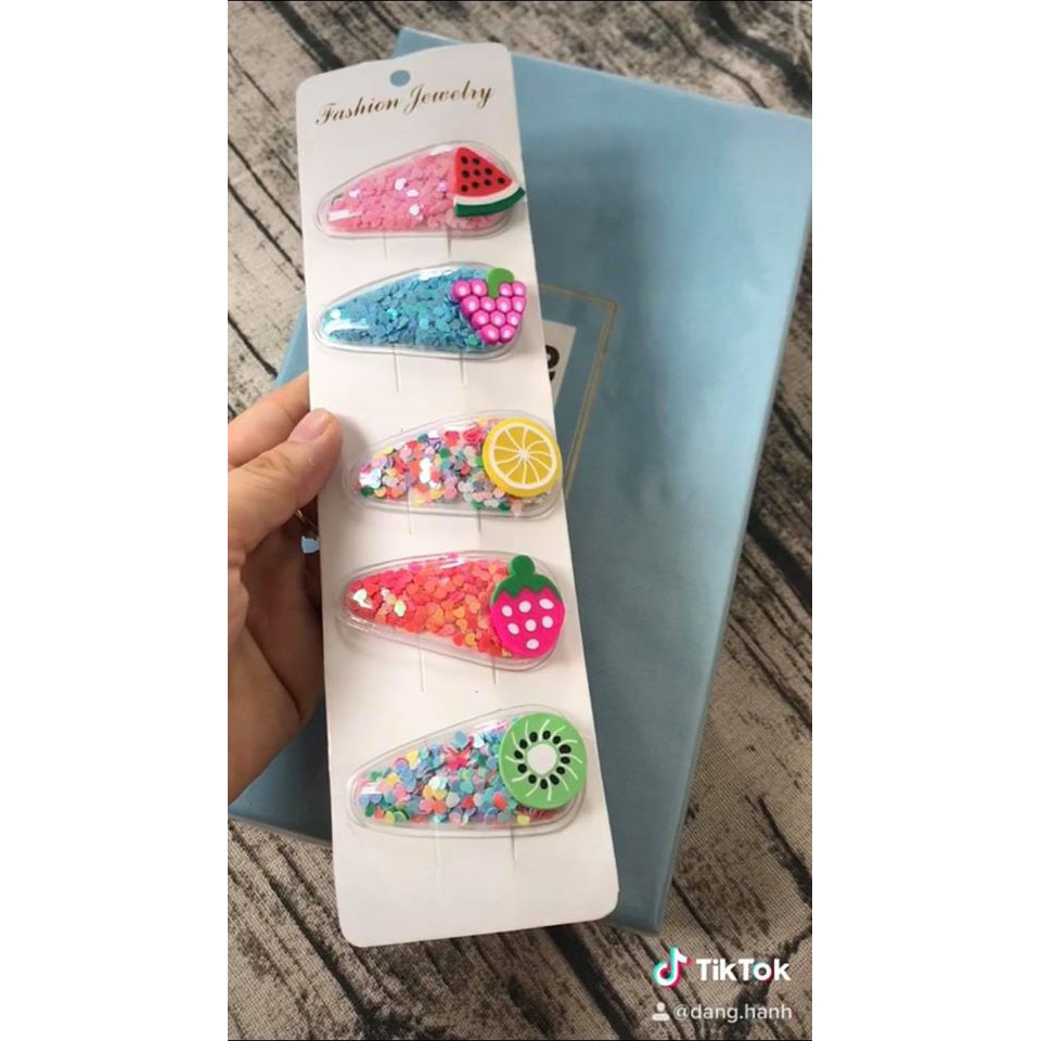Set 5 kẹp tóc hàn quốc xinh yêu cho bé gái