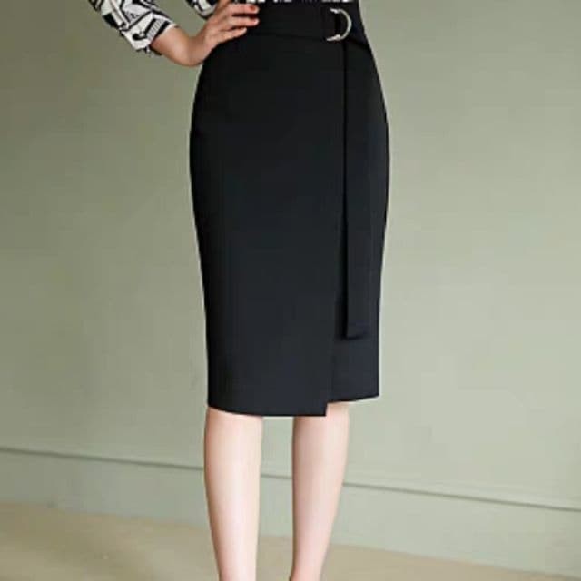 BIG SIZE Chân váy bút chì phối khoen