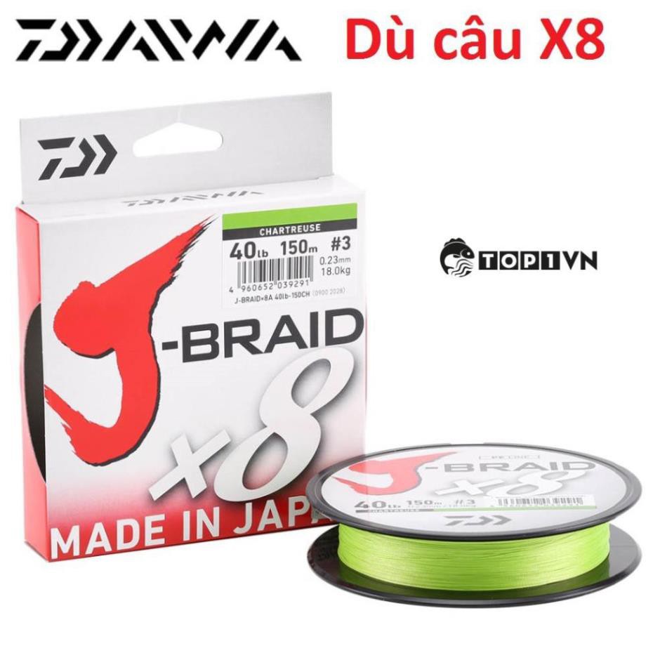 [SALE]  Dù câu cá X8 Jbraid 7 màu Nhật 100m chất lượng - Top1VN