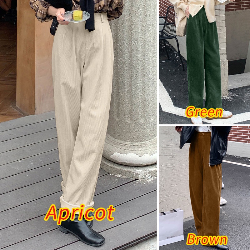 Quần dài ZANZEA ống rộng màu trơn phong cách retro thời trang cho nữ