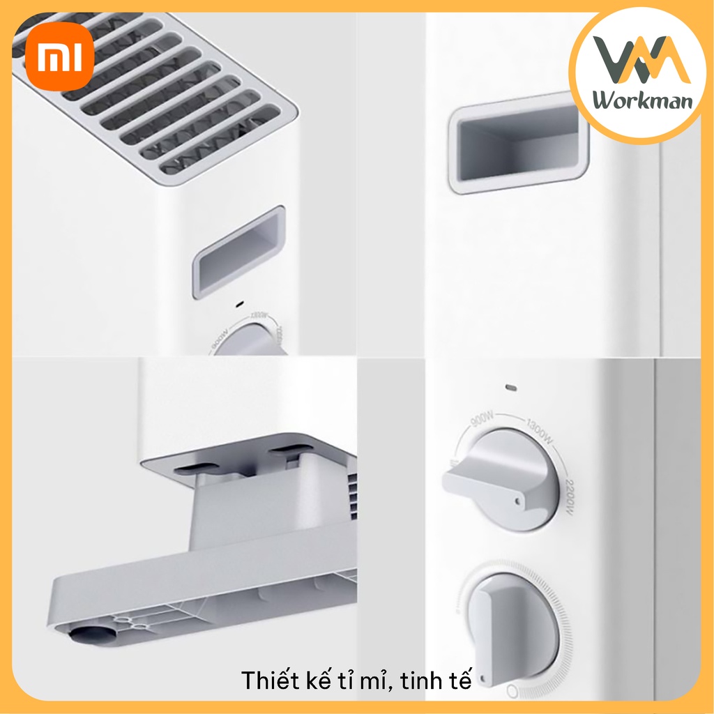 Máy Sưởi Điện Thông Minh Xiaomi Smartmi 1S , Sưởi Cơ Điều Chỉnh Bằng Núm Vặn