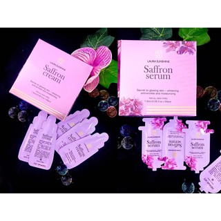 [Combo] 5 gói kem dưỡng saffron cream + 5 gói saffron Serum Nhụy hoa nghệ tây Saffron Laura Sunshine Nhật Kim Anh