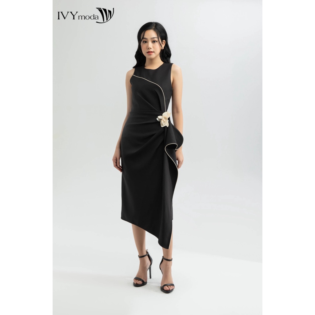 Đầm hoa lan dáng xếp IVY moda MS 45S2462