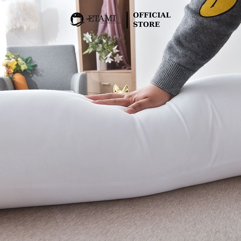 Ruột gối ôm bông gòn cao cấp ETAMI kích thước 35x105cm bông gòn kháng khuẩn gối đầu nằm êm ái