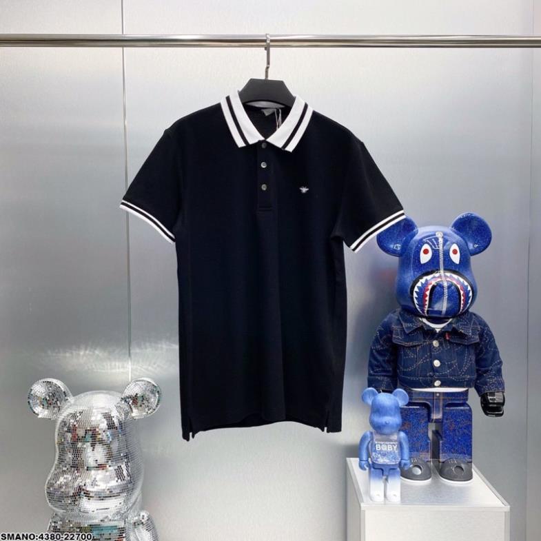 [Sẵn hàng] Áo Polo Nam Cổ Tay Viền Trắng Thêu Ong Siêu Đẹp - Áo Nam Polo Đi Ỏ Thêu Ong Siêu Hot