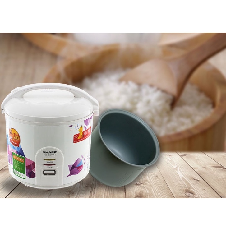 Nồi cơm điện nắp gài Sharp KS-18TJV 1,8L - Hàng Chính Hãng