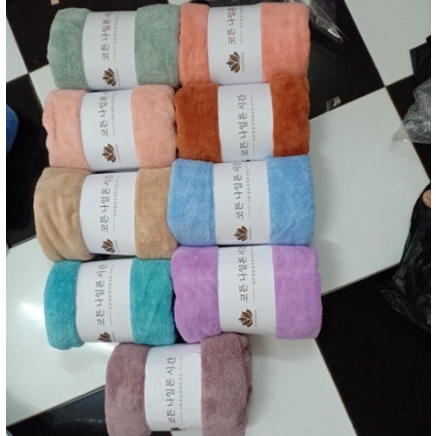 Khăn tắm lông cừu size lớn 70x140cm, khan tam han quoc