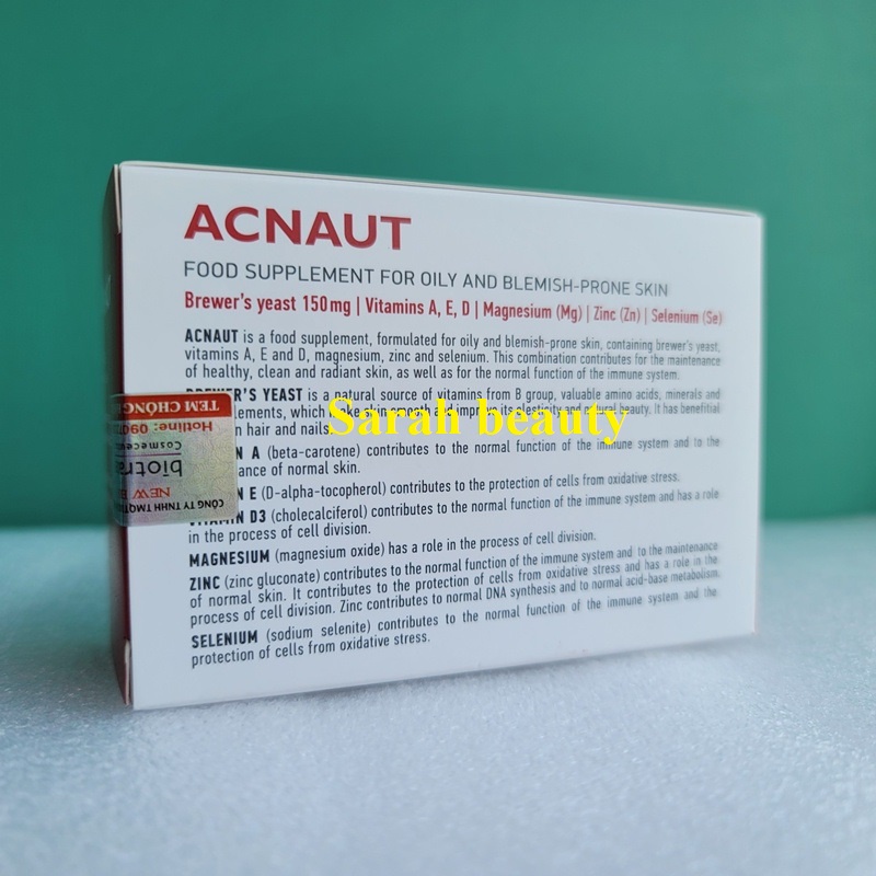 Hộp 30 Viên Uống BIOTRADE ACNAUT FOOD SUPPLEMENT