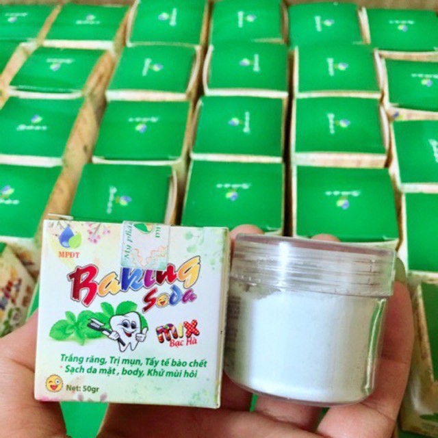 BỘT TRẮNG RĂNG BAKING SODA MIX BẠC HÀ