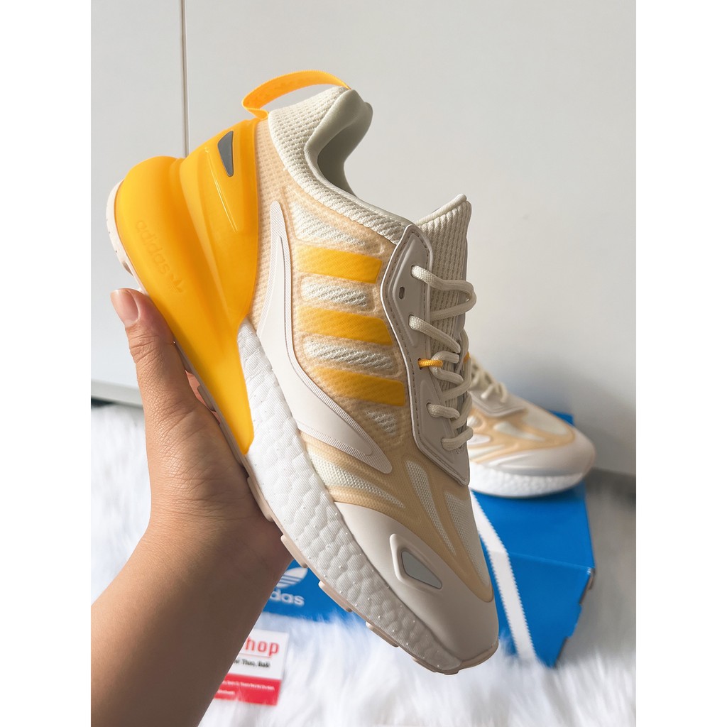 GIÀY THỂ THAO NAM NỮ ADIDAS ZX 2K BOOST 2021 VÀNG TRẮNG