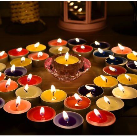 Nến Tealight 💎Mua 2 tặng 1💎 Nến đun ấm pha trà giữ nhiệt không khói không mùi