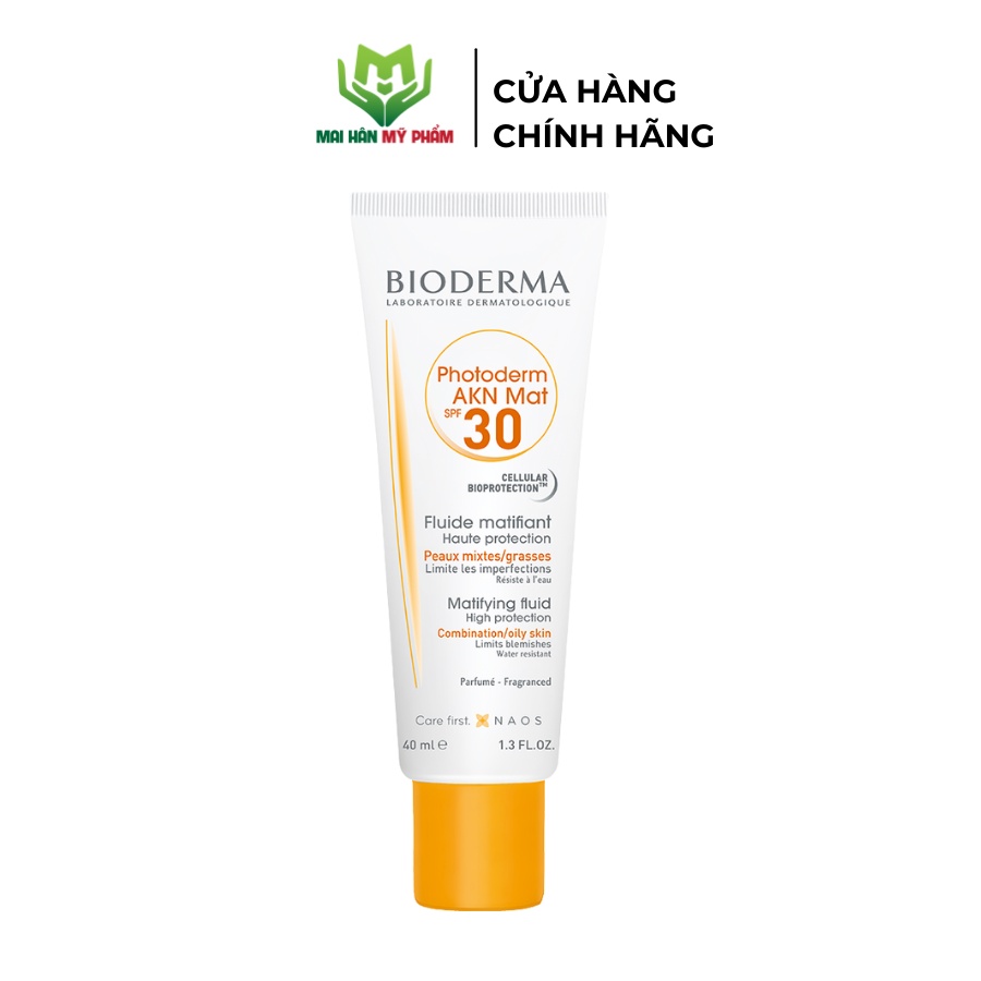 Kem chống nắng cho da mụn Bioderma Photoderm AKN Mat SPF30 - 40ml