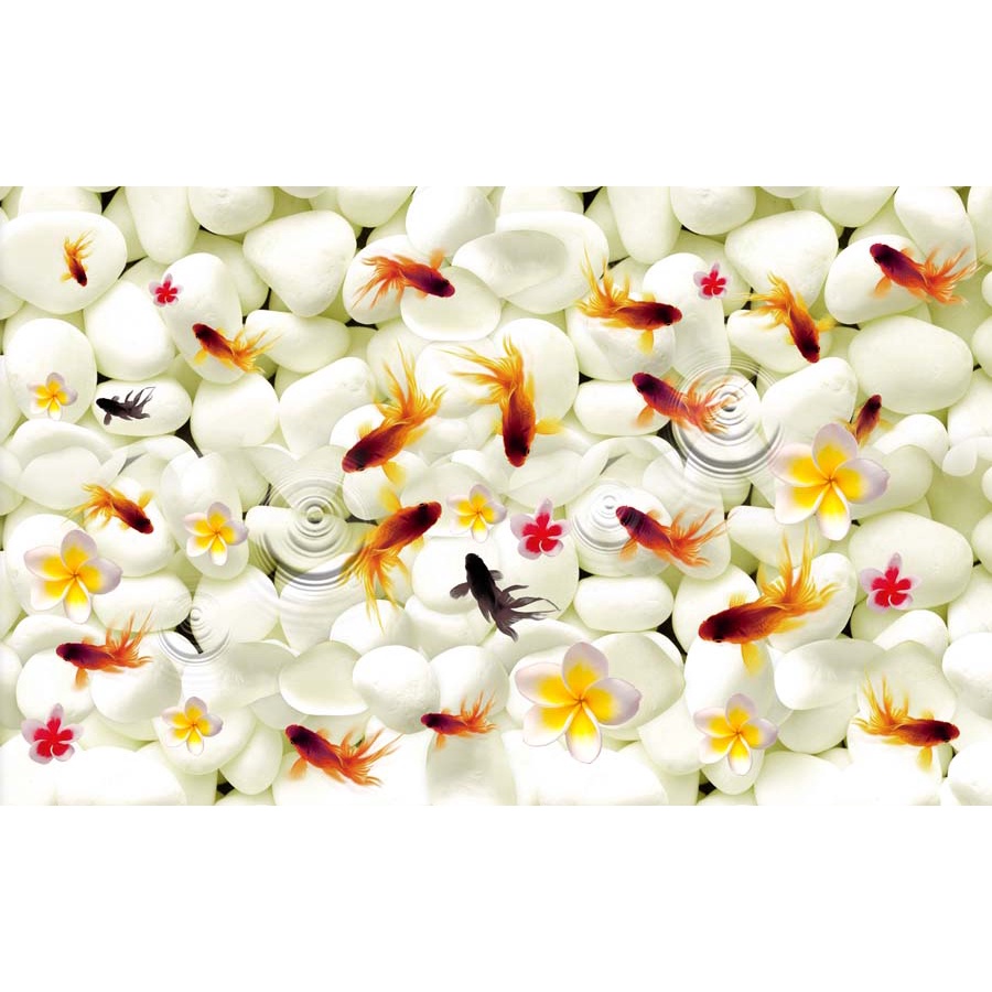 Tranh cá chép cá koi trong hồ sen giành cho người quan tâm phong thủy